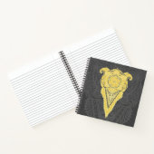 Carnet flamme dorée ornementale (Intérieur)