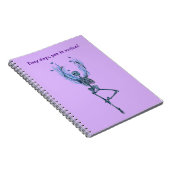Carnet Flammes de feu bleu Ballerine Danse Squelette Viol (Côté Droit)