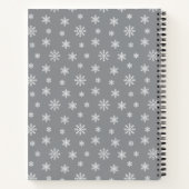 Carnet Flammes de neige à thème hivernal gris motif moder (Dos)