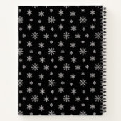 Carnet Flammes de neige à thème hivernal motif moderne no (Dos)