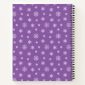 Carnet Flammes de neige à thème hivernal motif moderne vi (Dos)