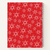 Carnet Flammes de neige rouges et blanches, Votre nom, Pe (Dos)