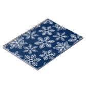 Carnet Flammes de neige sur bleu foncé (Côté gauche)