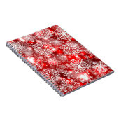 Carnet Flammes de neige sur rouge (Côté Droit)