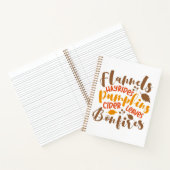 Carnet Flannels Hay Rides Citrouille cidre Feuilles Bonfi (Intérieur)