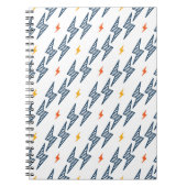 Carnet Flash. Éclair Motif sans couture. Contexte (Devant)