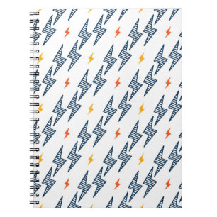 Carnet Flash. Éclair Motif sans couture. Contexte