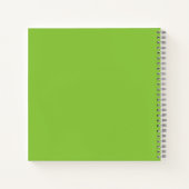 Carnet Flat Lime Green Background – School Texture (Dos)