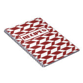 Carnet Flèche Chevron Gras Deux Tons Blancs Rouge (Côté Droit)