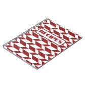 Carnet Flèche Chevron Gras Deux Tons Blancs Rouge (Côté gauche)