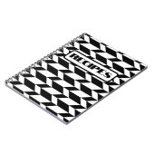 Carnet Flèche Chevron Gras Deux Tons Bleu Noir & Blanc (Côté gauche)