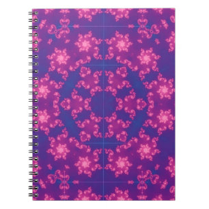Carnet Flèche de neige rose et bleu Kaleidoscope