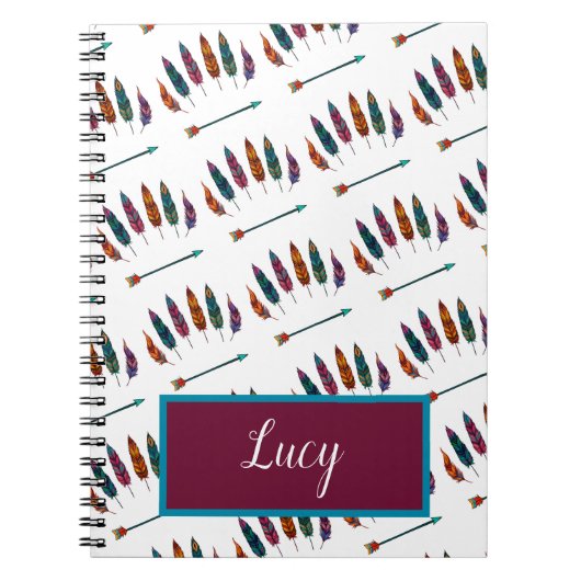 Carnet flèche & plumes (Devant)