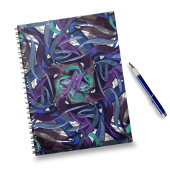 Carnet Flèches bleues, violettes, vertes