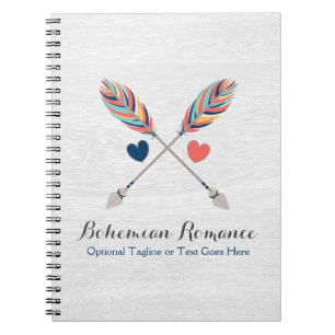 Carnet Flèches Croisées Bohèmes sur Bois Rustique Bohème
