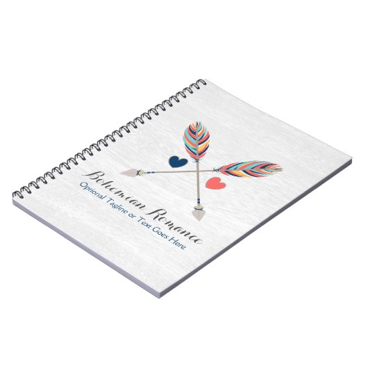 Carnet Flèches Croisées Bohémiennes Sur Bois Rustique Boh (Côté gauche)