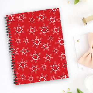 Carnet Flèches de neige, Flakes rouges et blancs, Neige