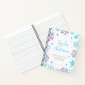 Carnet Flèches de neige violettes et bleues Statistiques  (Intérieur)