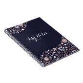 Carnet Flèches d'hiver rose en or moderne (Côté Droit)