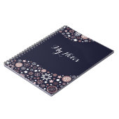 Carnet Flèches d'hiver rose en or moderne (Côté gauche)