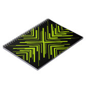 Carnet Flèches en vert citron et noir (Côté gauche)