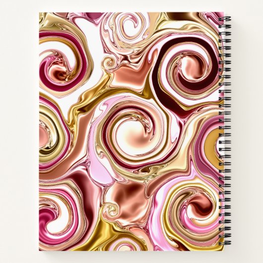 Carnet Flèches roses et or (Dos)