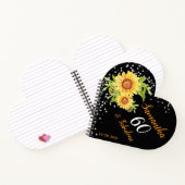 Carnet Fleur 60e Anniversaire Tournesol Noir Invité (Intérieur)