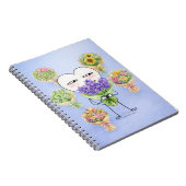 Carnet Fleur à personnage de cœur mignon (Côté Droit)
