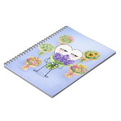 Carnet Fleur à personnage de cœur mignon (Côté gauche)