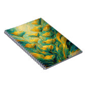 Carnet Fleur abstraite Bloom dorée (Côté Droit)