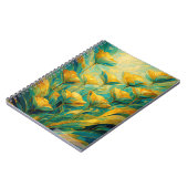 Carnet Fleur abstraite Bloom dorée (Côté gauche)