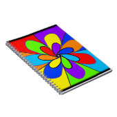 Carnet Fleur Abstraite couleur arc-en-ciel (Côté Droit)