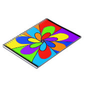 Carnet Fleur Abstraite couleur arc-en-ciel (Côté gauche)