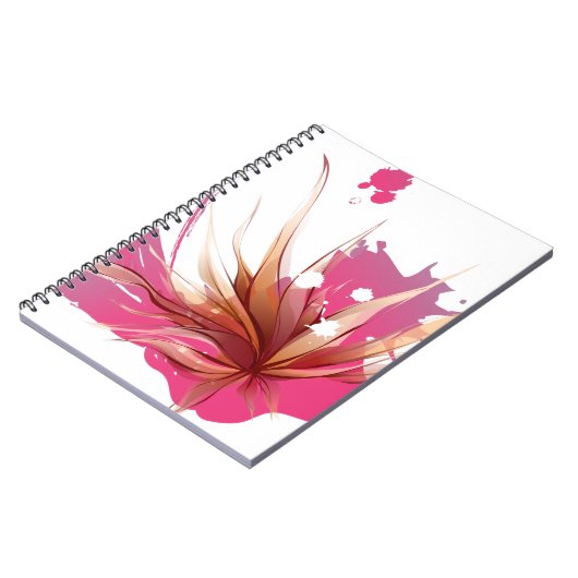 Carnet Fleur Abstraite d'Hibiscus (Côté gauche)