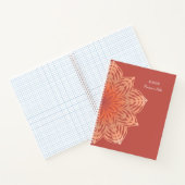 Carnet Fleur abstraite en pêche (Intérieur)