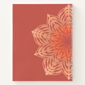 Carnet Fleur abstraite en pêche (Dos)