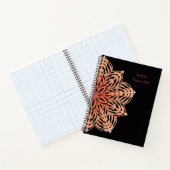 Carnet Fleur Abstraite en Pêche (Intérieur)