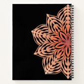 Carnet Fleur Abstraite en Pêche (Dos)