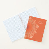 Carnet Fleur Abstraite en Pêche (Intérieur)