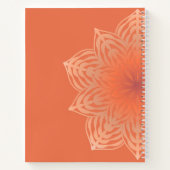 Carnet Fleur Abstraite en Pêche (Dos)