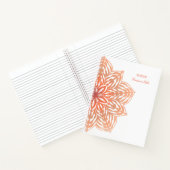 Carnet Fleur abstraite en pêche (Intérieur)