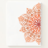 Carnet Fleur abstraite en pêche (Dos)