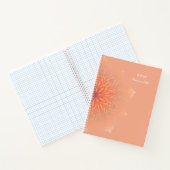 Carnet Fleur Abstraite en Pêche (Intérieur)