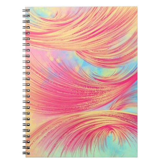 Carnet Fleur Abstraite rose et élégante (Devant)