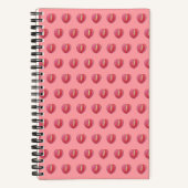 Carnet Fleur Anthurium rouge Motif sans couture sur Carne (Recto)