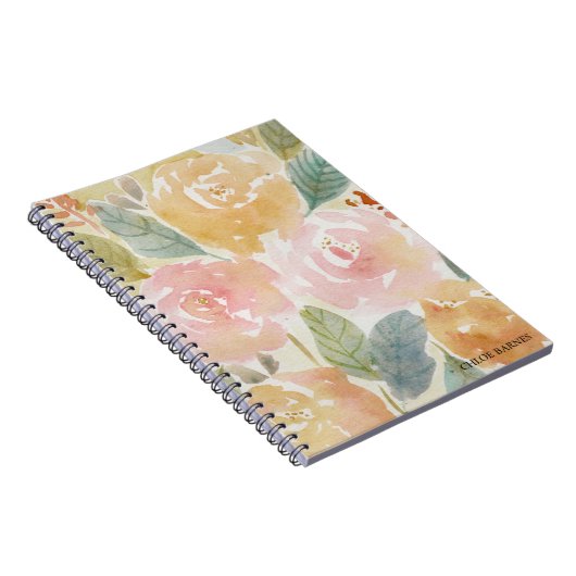 Carnet Fleur aquarelle (Côté Droit)