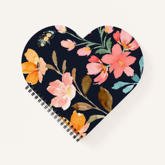 Carnet Fleur aquarelle élégante moderne (Devant)