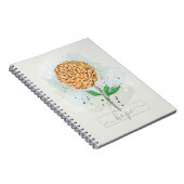 Carnet Fleur Aquarelle Orange Espoir (Côté Droit)