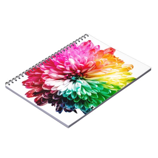 Carnet fleur arc-en-ciel (Côté gauche)