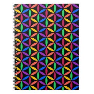 Carnet Fleur arc-en-ciel du Motif de vie